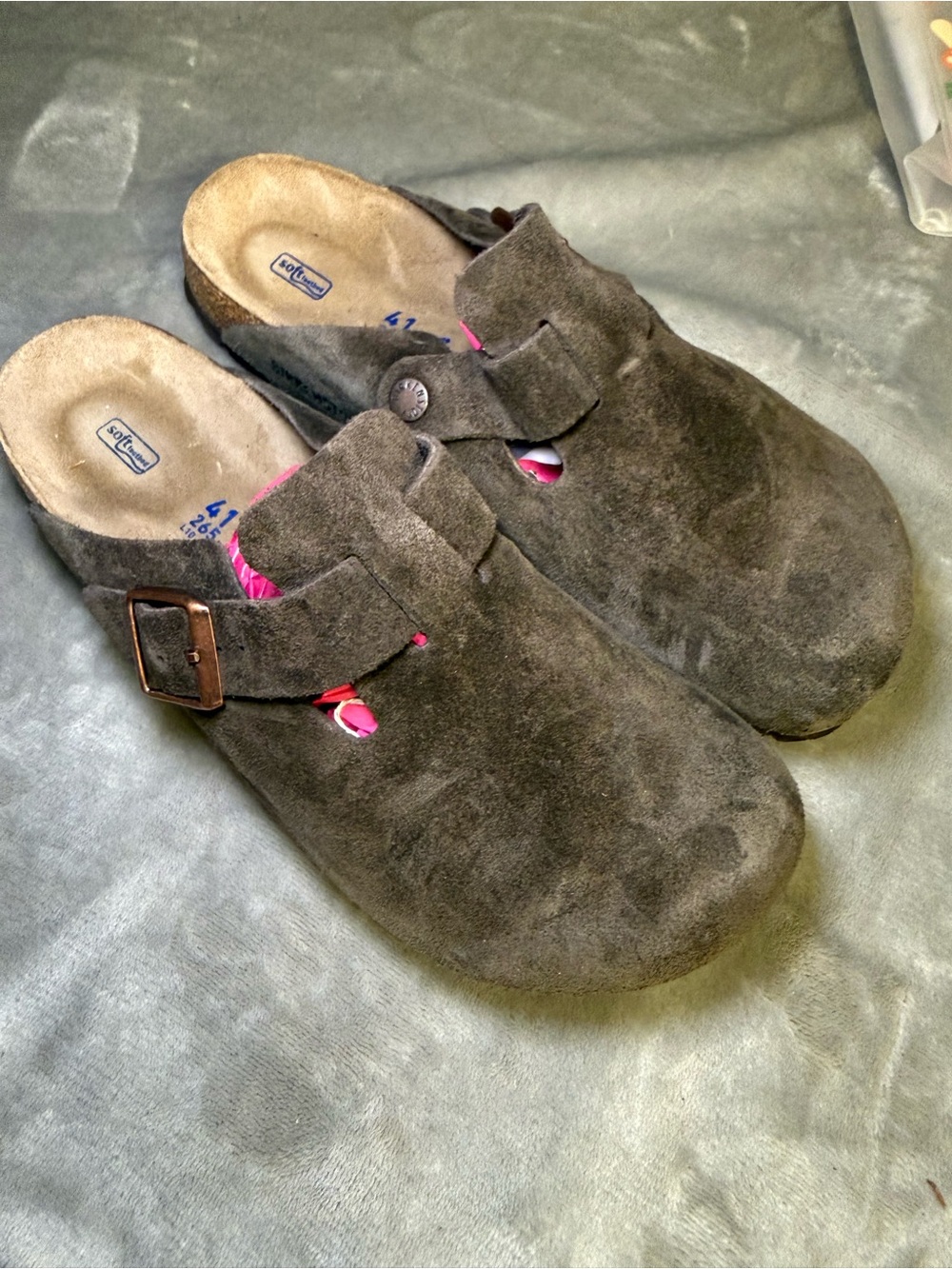 Birkenstock Boston Soft Footbed Mink Brown Suede Clogs EU 41 US 10 NEW